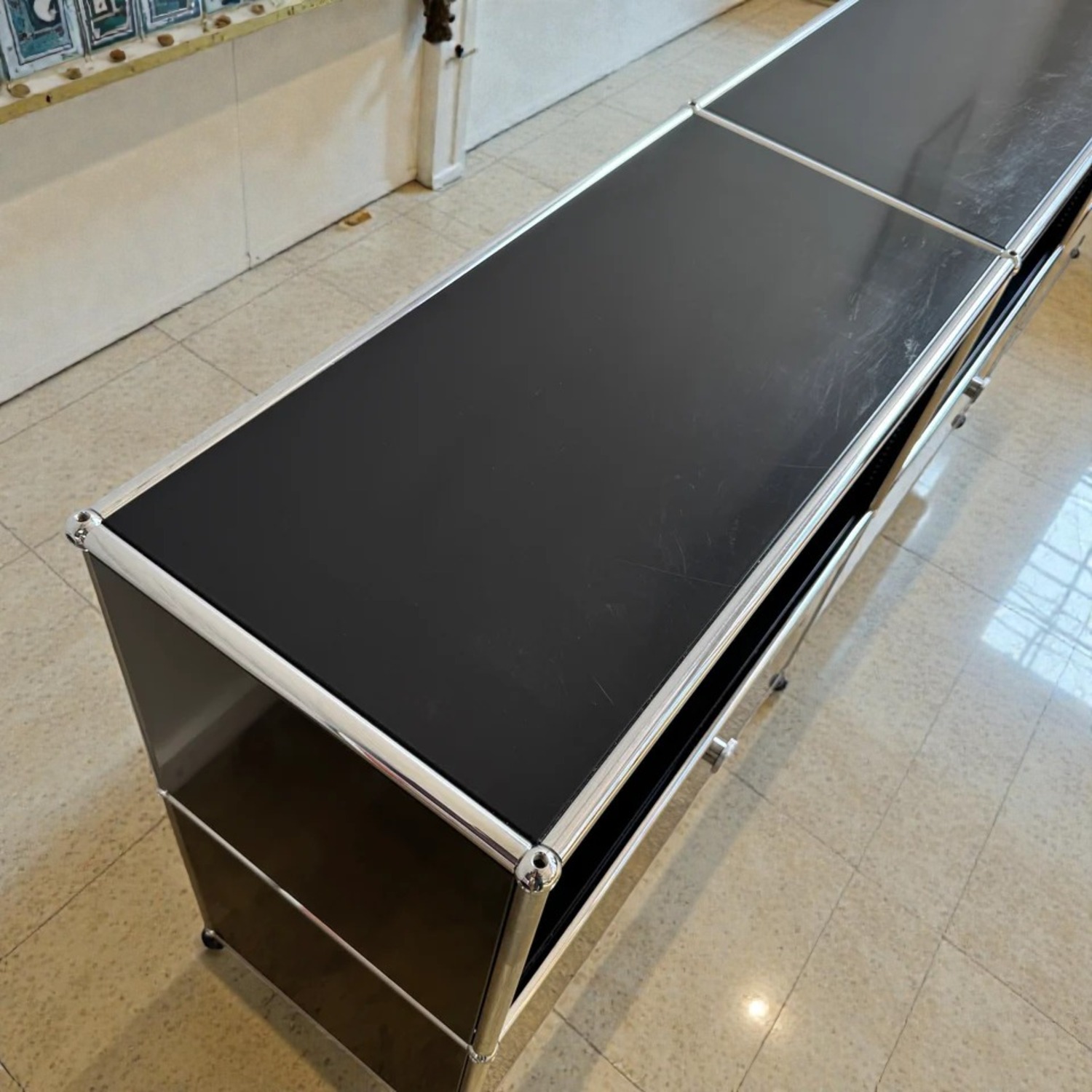 Authentic 1960s USM Haller 3x2 Media Console Black - image-4