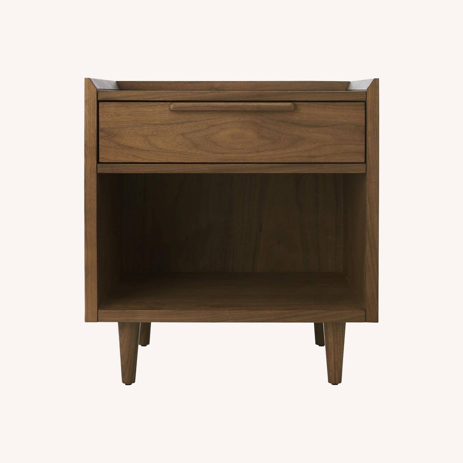Crate & Barrel Tate Walnut Nightstand - image-0