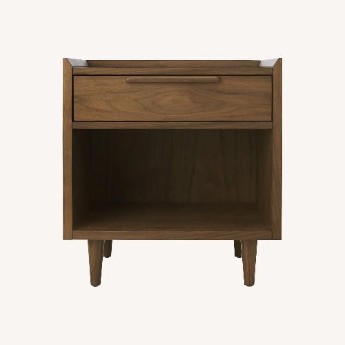 Used Crate & Barrel Tate Walnut Nightstand for sale on AptDeco