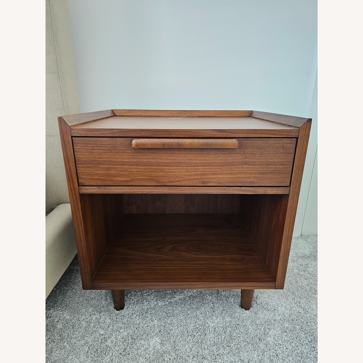 Crate & Barrel Tate Walnut Nightstand - image-1