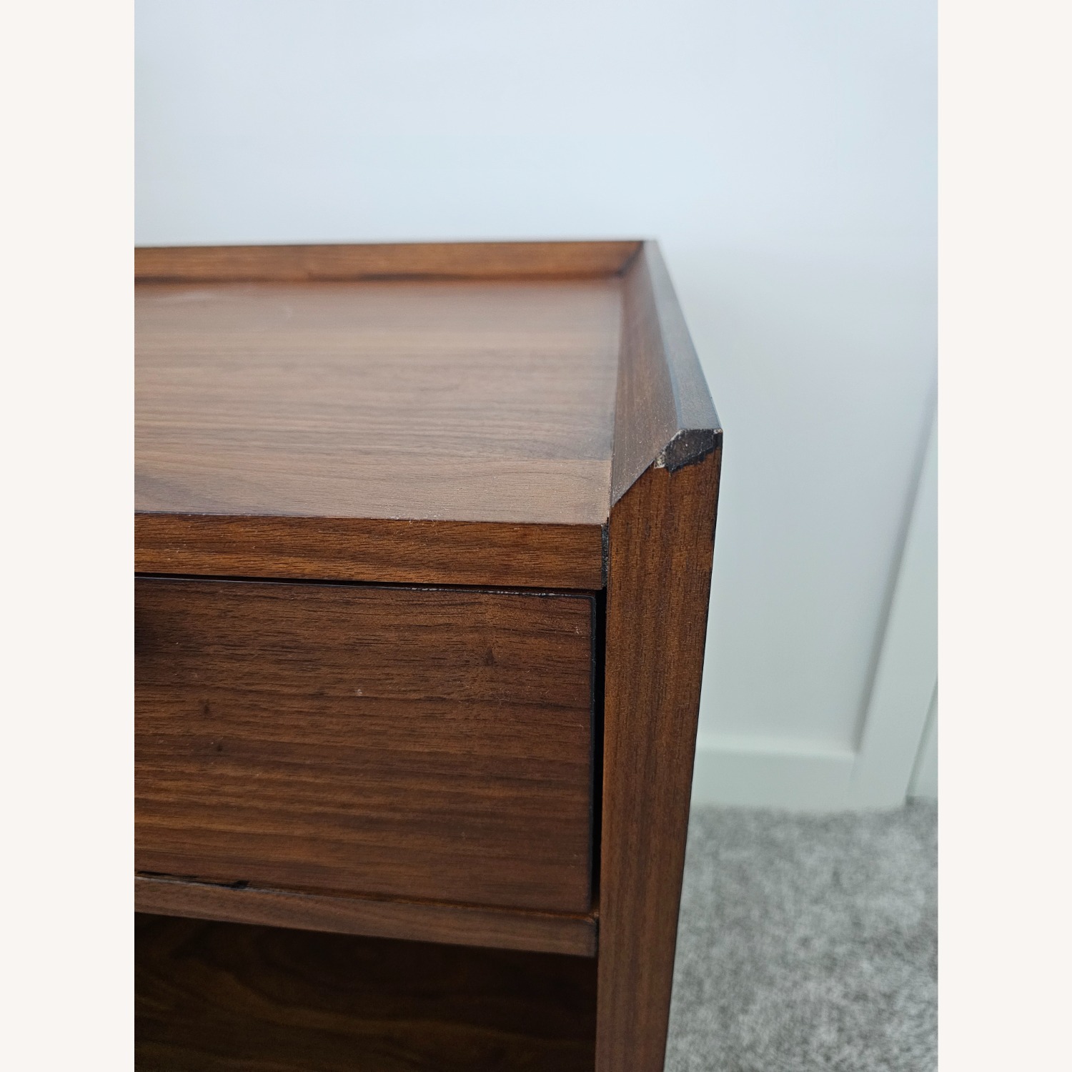 Crate & Barrel Tate Walnut Nightstand - image-3