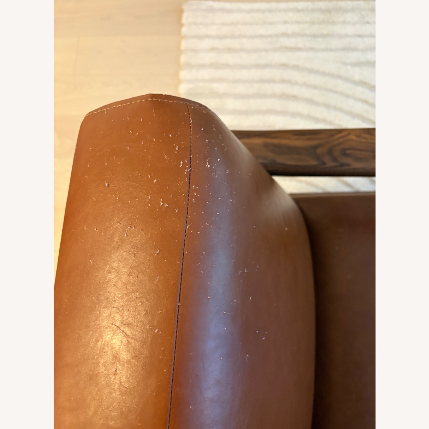 West Elm Mid-Century Leather Show Wood Chair - image-4