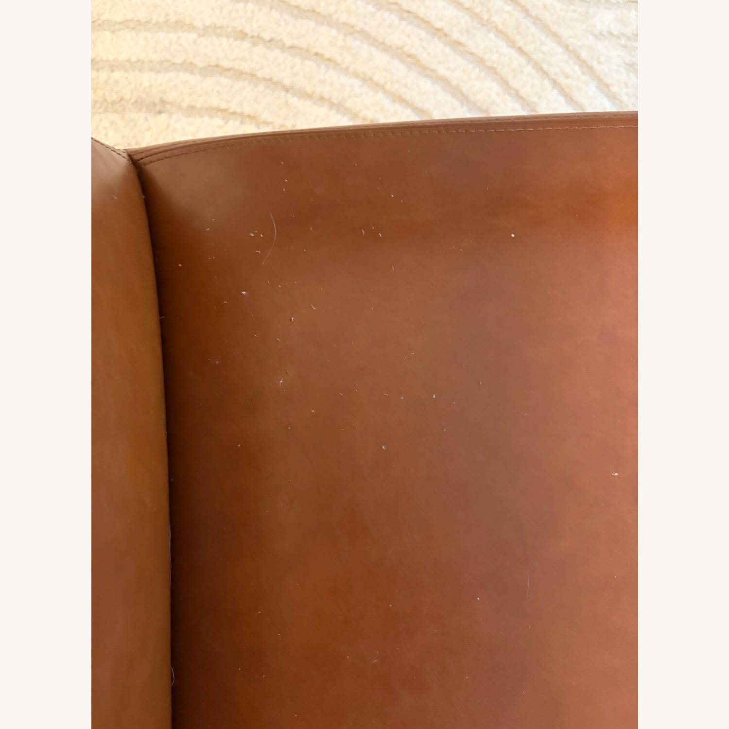 West Elm Mid-Century Leather Show Wood Chair - image-5