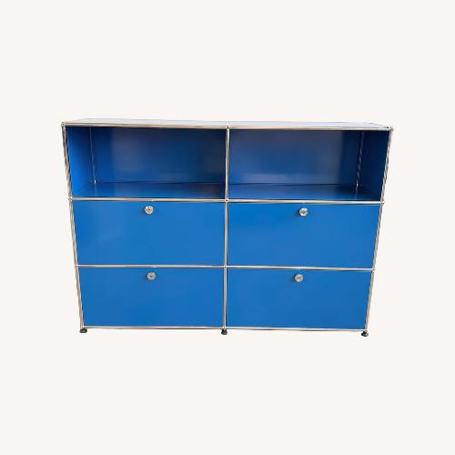 Used USM Modular Furniture Blue Metal Sideboard for sale on AptDeco