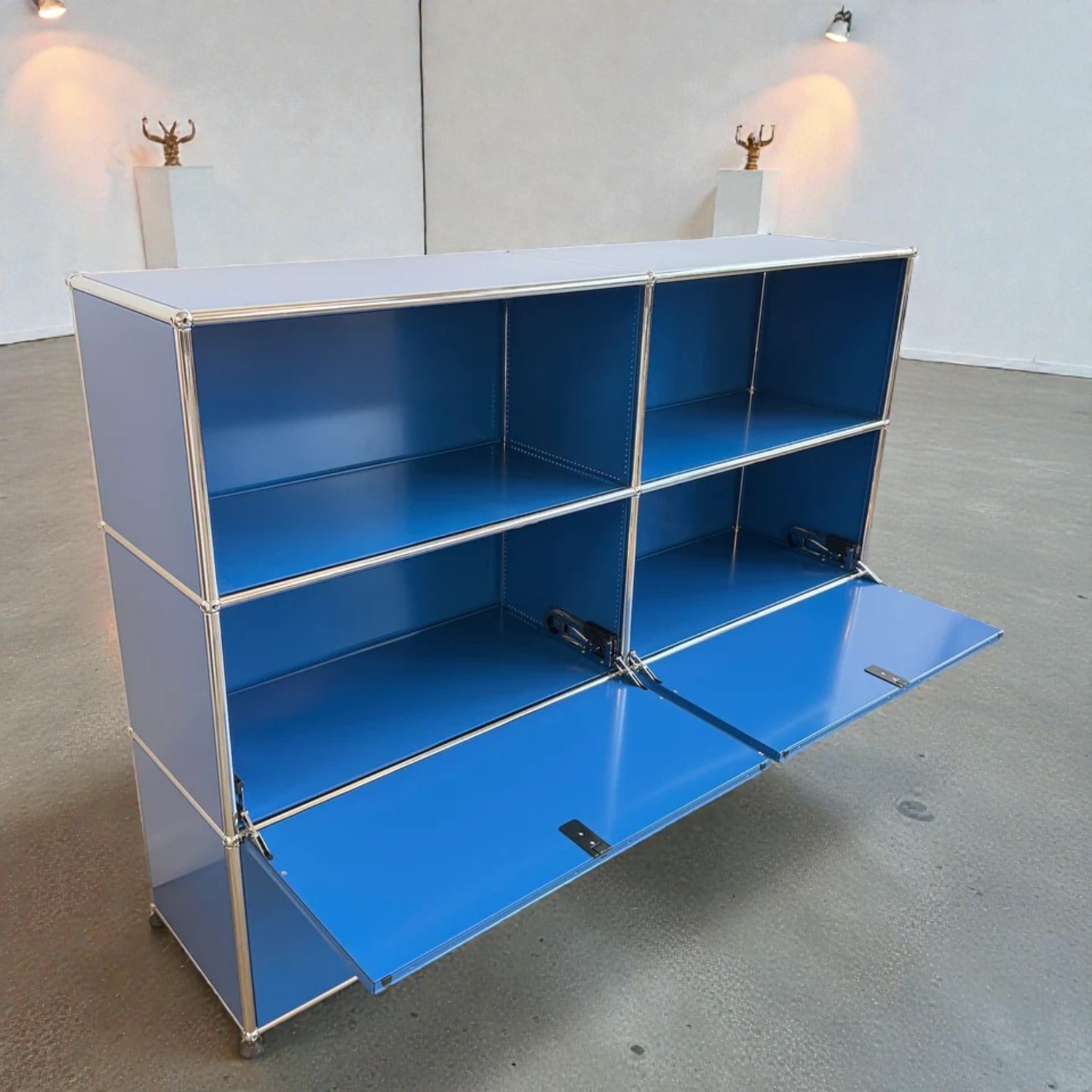 USM Modular Furniture Blue Metal Sideboard - image-4