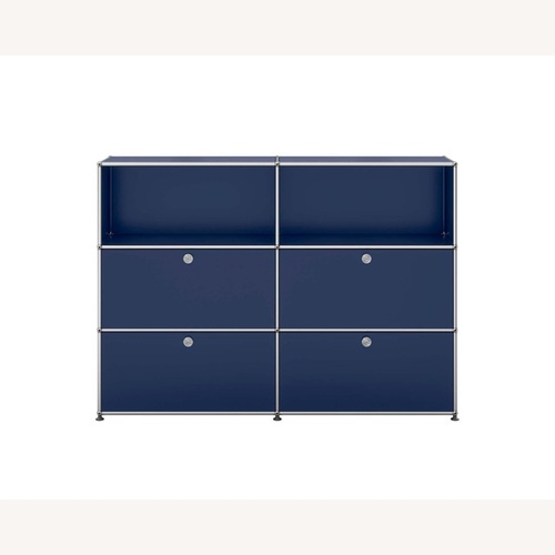 Used USM Modular Furniture Blue Metal Sideboard for sale on AptDeco