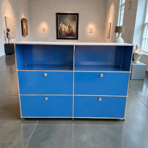 Used USM Modular Furniture Blue Metal Sideboard for sale on AptDeco