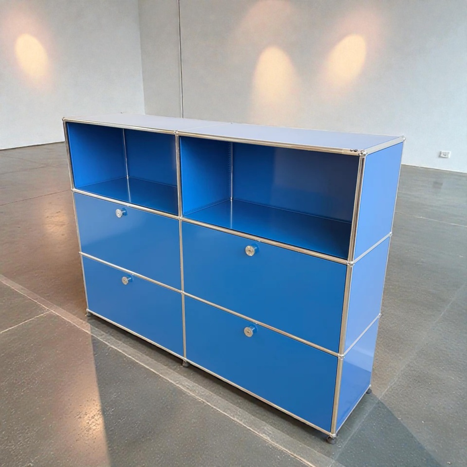 USM Modular Furniture Blue Metal Sideboard - image-3