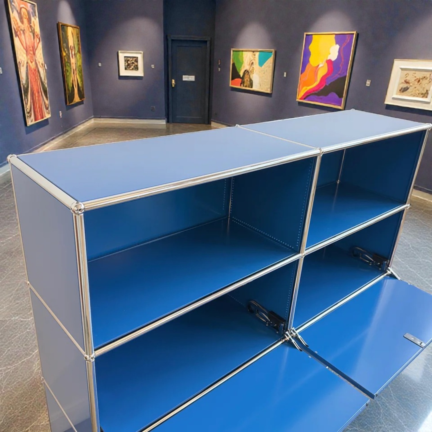 USM Modular Furniture Blue Metal Sideboard - image-5