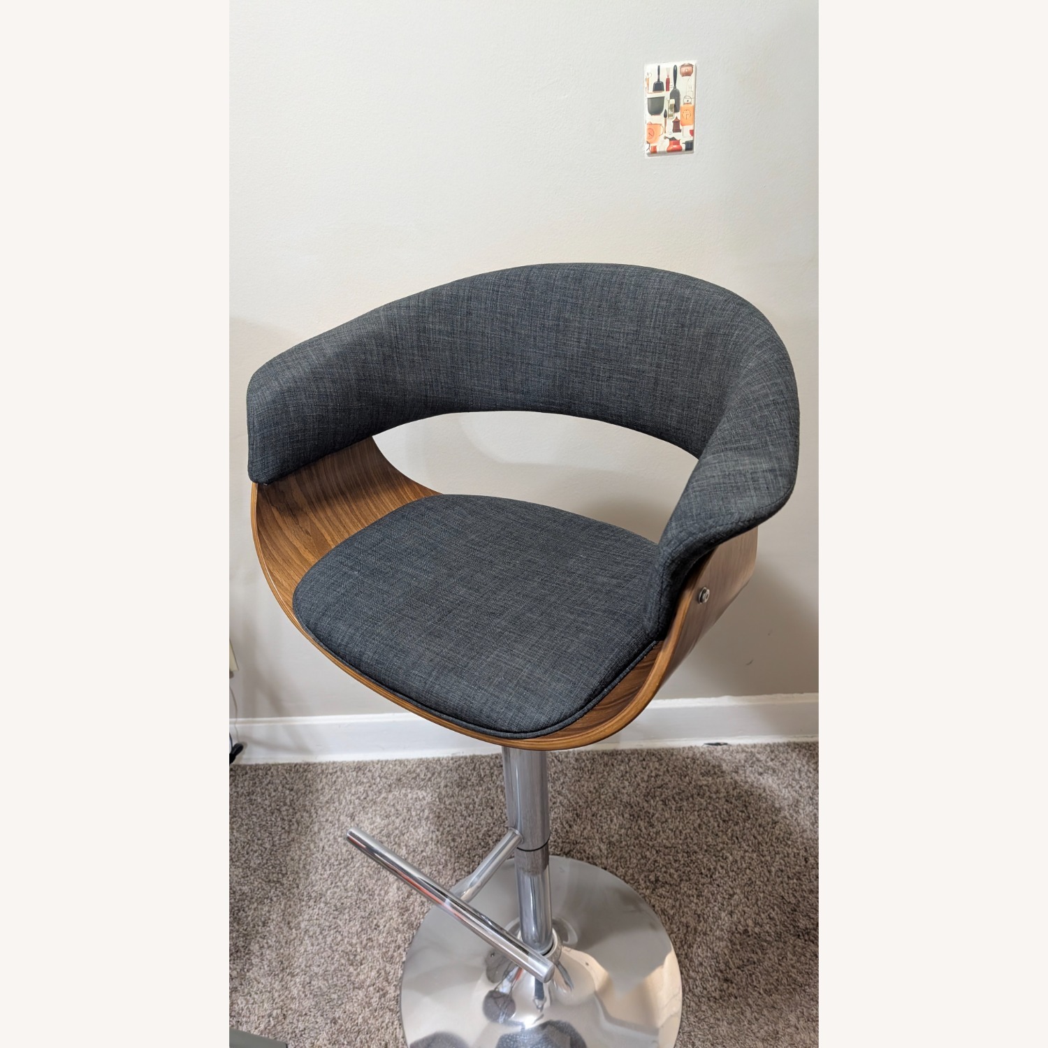 Amazon Dark Brown Fabric Dining Chair - image-2