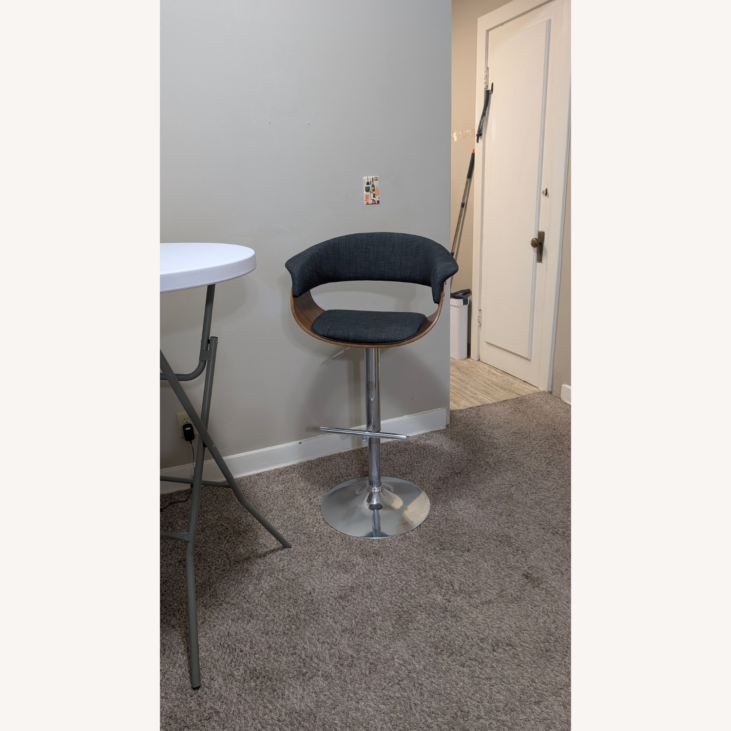 Amazon Dark Brown Fabric Dining Chair - image-1