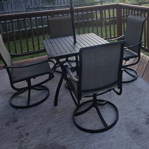 Used Amazon Light Gray Metal Patio Furniture for sale on AptDeco