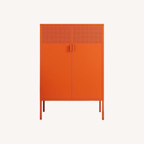 Used Amazon Orange Metal Armoire for sale on AptDeco