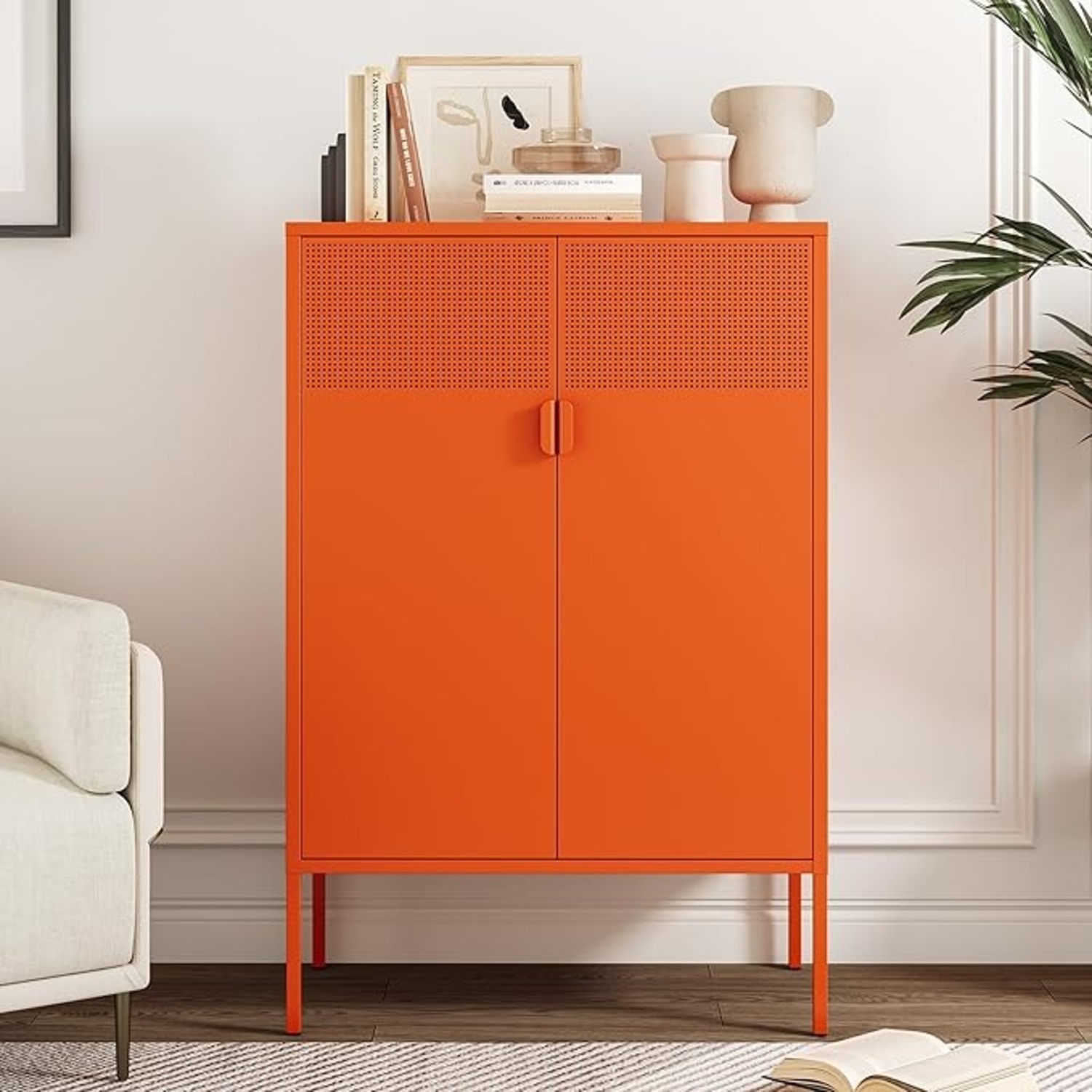 Amazon Orange Metal Armoire - image-16