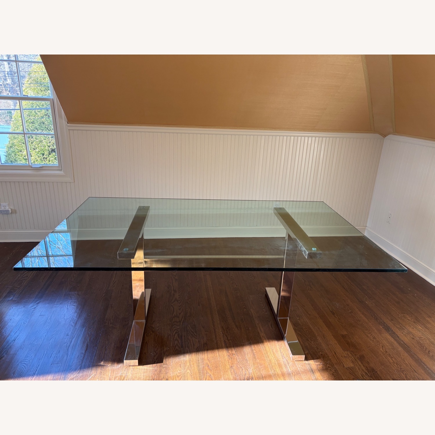 Williams Sonoma Mercer Glass Dining Table - image-1