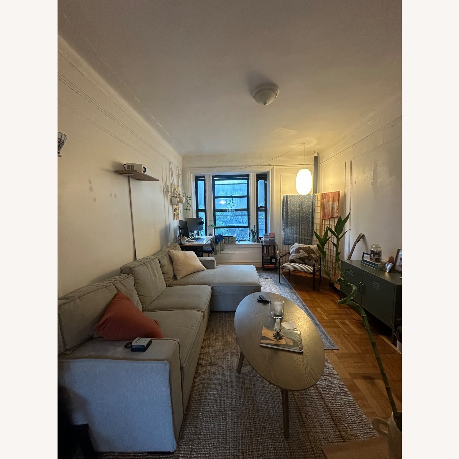 IKEA Light Gray Fabric 2 Piece Sectional - image-3