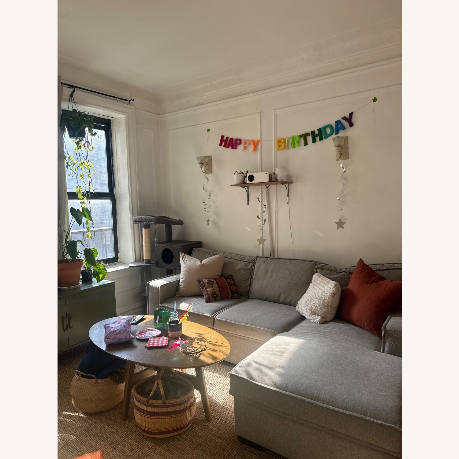 IKEA Light Gray Fabric 2 Piece Sectional - image-2