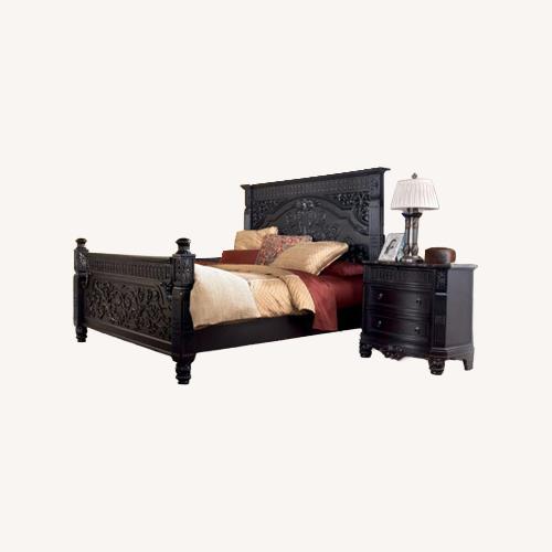 Used Ashley Britannia Rose Collection Bed for sale on AptDeco