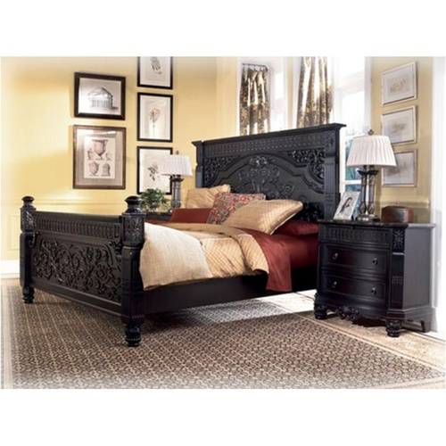 Used Ashley Britannia Rose Collection Bed for sale on AptDeco