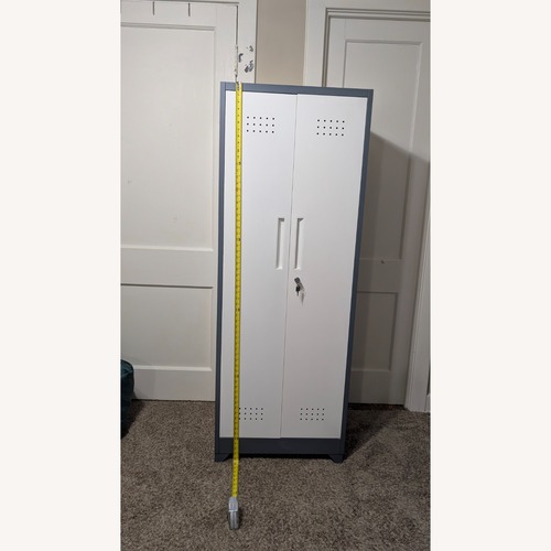 Used Amazon White Metal Armoire for sale on AptDeco