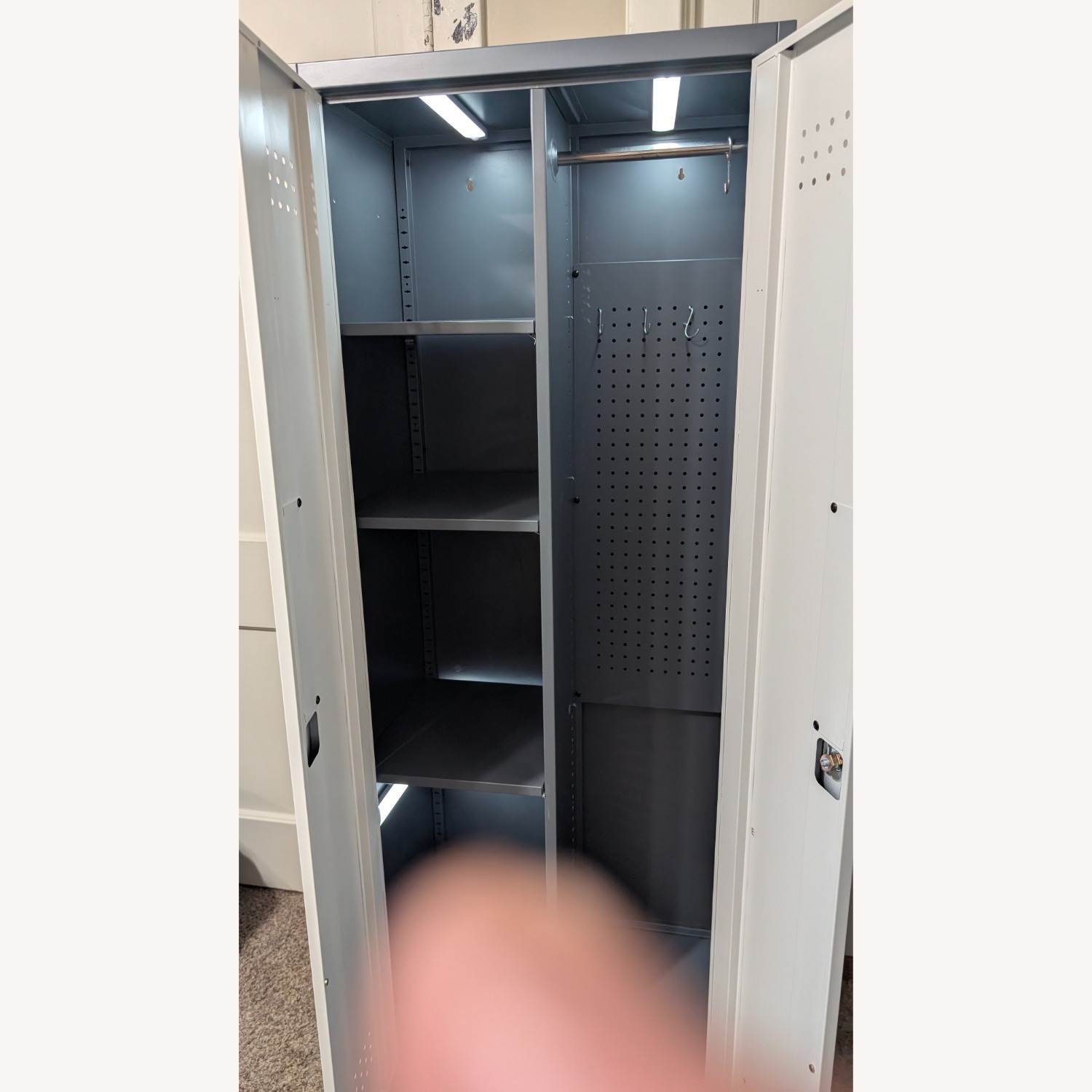 Amazon White Metal Armoire - image-8