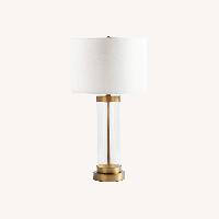 Crate & Barrel Nickel Glass Table Lamp