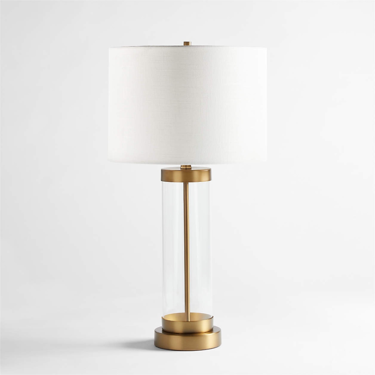Crate & Barrel Nickel Glass Table Lamp - image-5