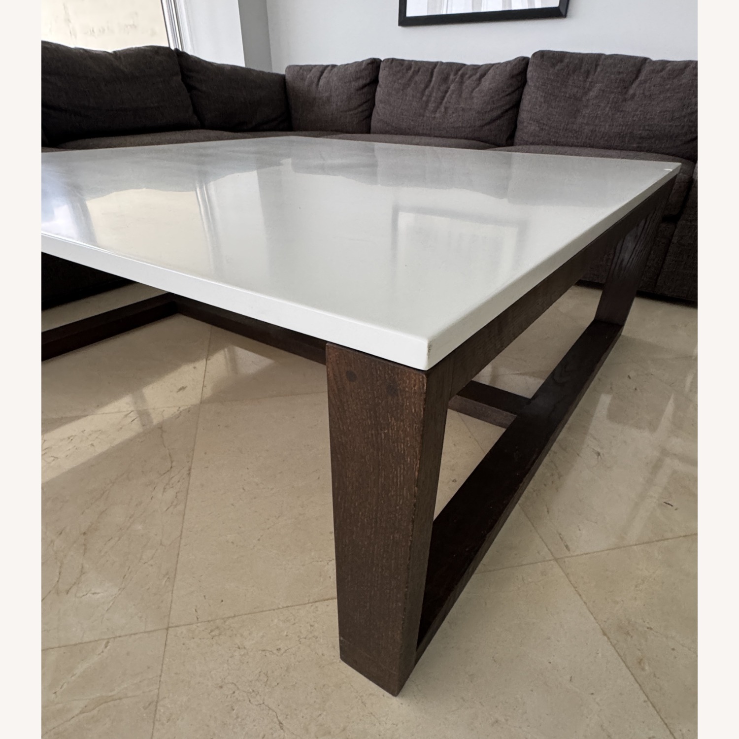 Custom-Made Oversized Corian Coffee Table - image-3
