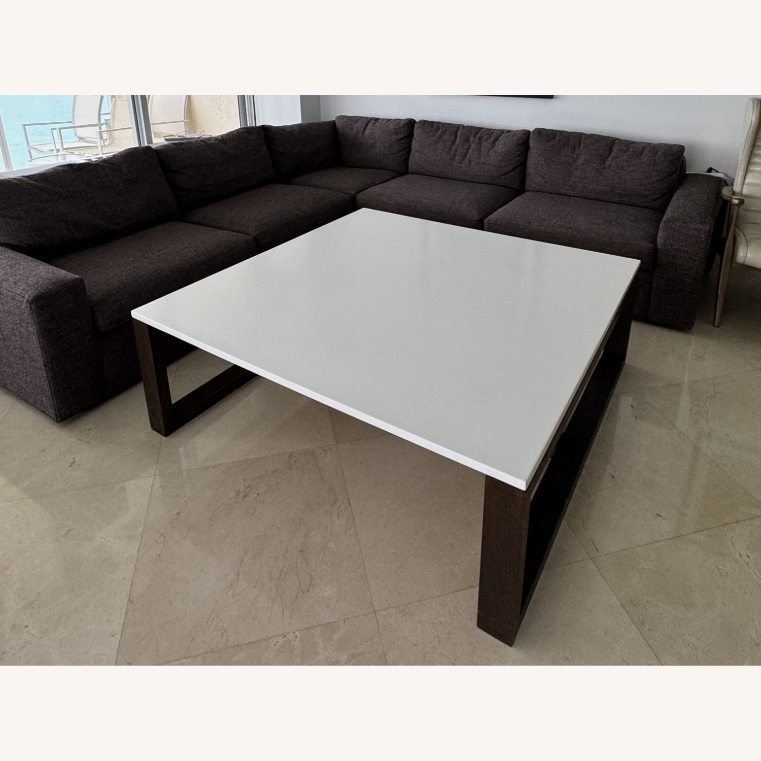 Custom-Made Oversized Corian Coffee Table - image-4