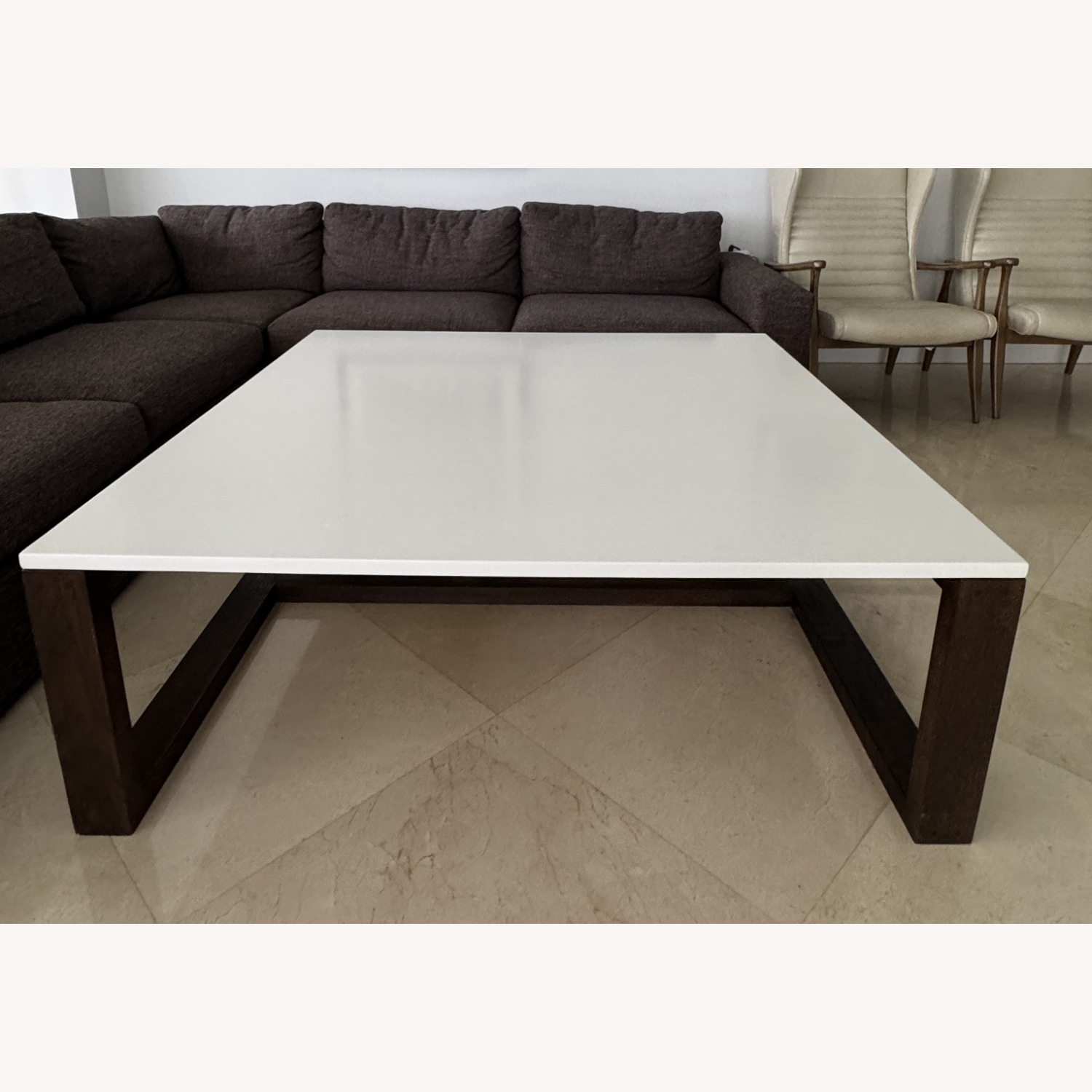 Custom-Made Oversized Corian Coffee Table - image-2