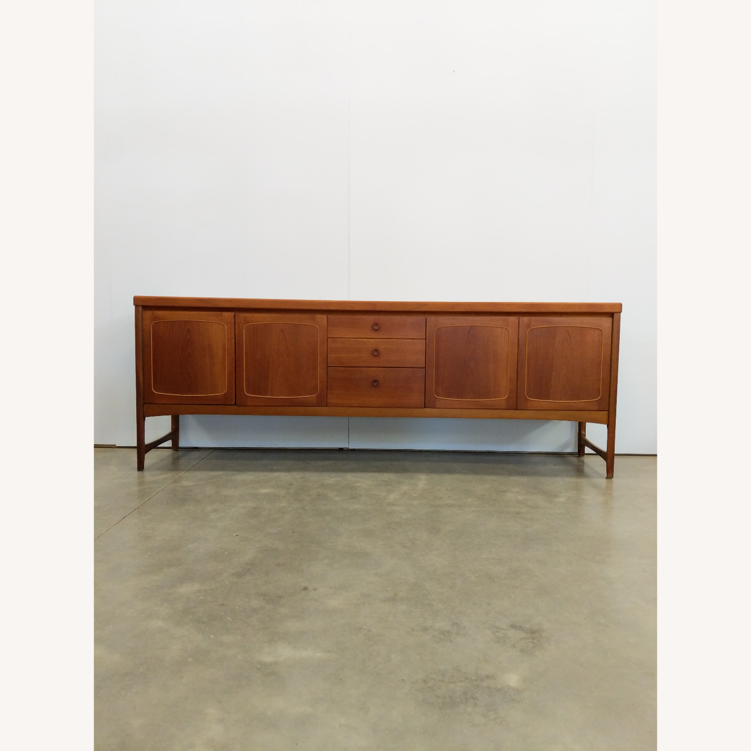 Vintage Mid Century Modern Teak Credenza by Nathan - image-1