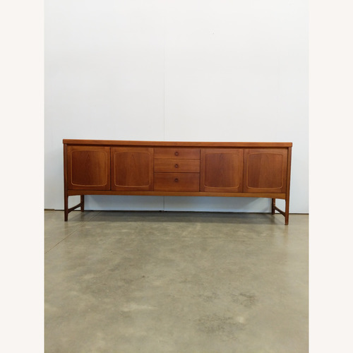 Used Vintage Mid Century Modern Teak Credenza by Nathan for sale on AptDeco
