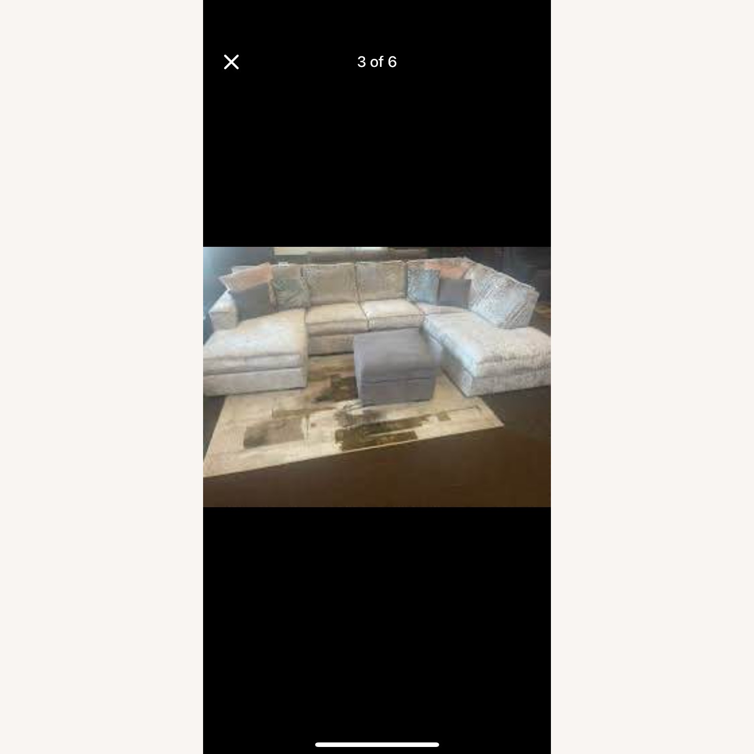 Teddy Silver Velvet 3+ Piece Sectional - image-2