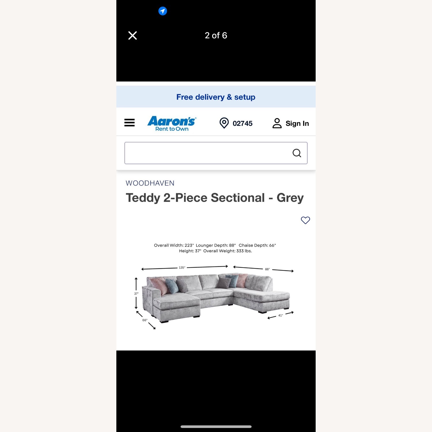 Teddy Silver Velvet 3+ Piece Sectional - image-1