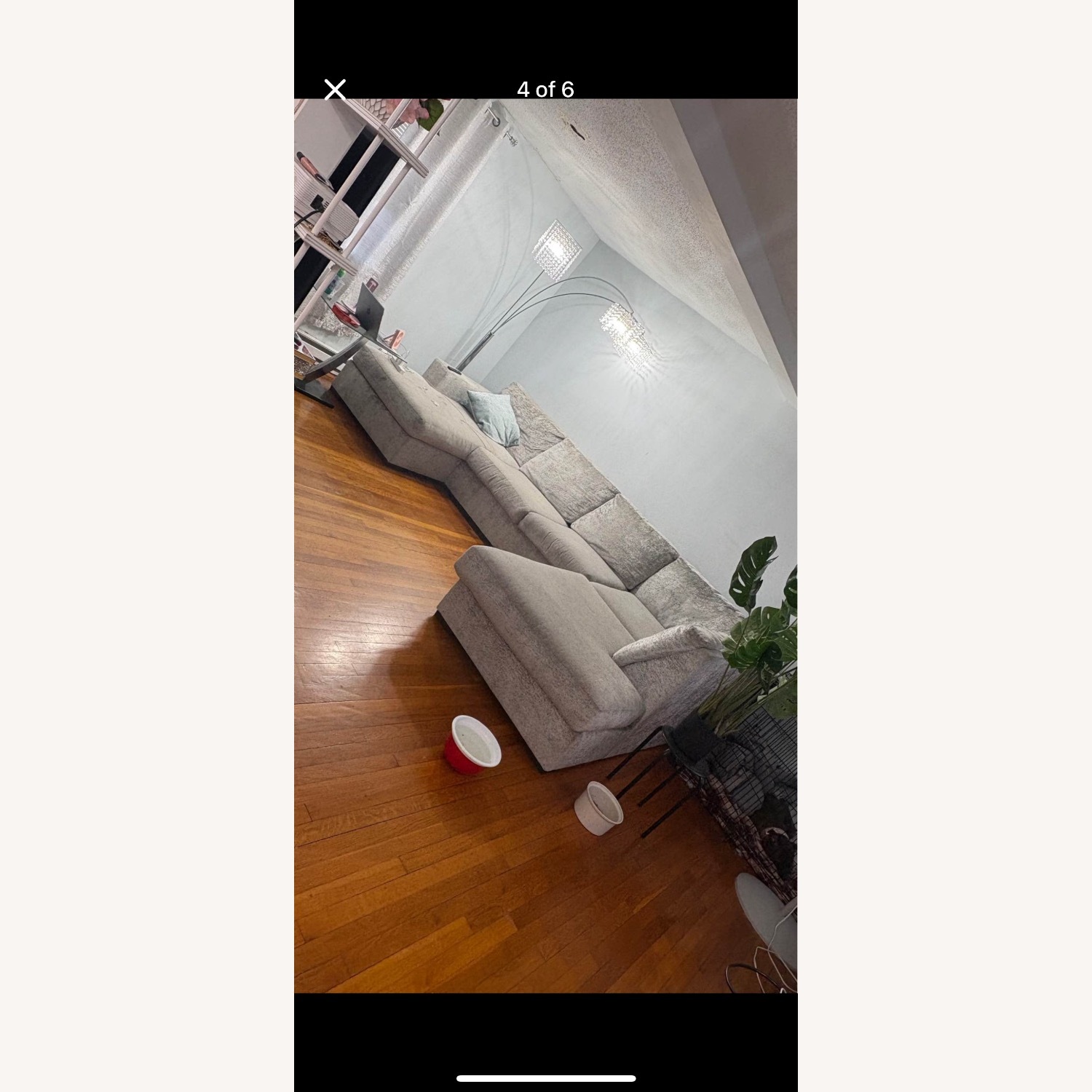 Teddy Silver Velvet 3+ Piece Sectional - image-3