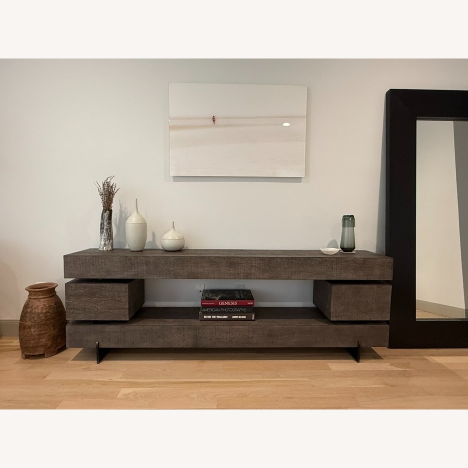 Restoration Hardware Light Gray Wood Sideboard - image-1