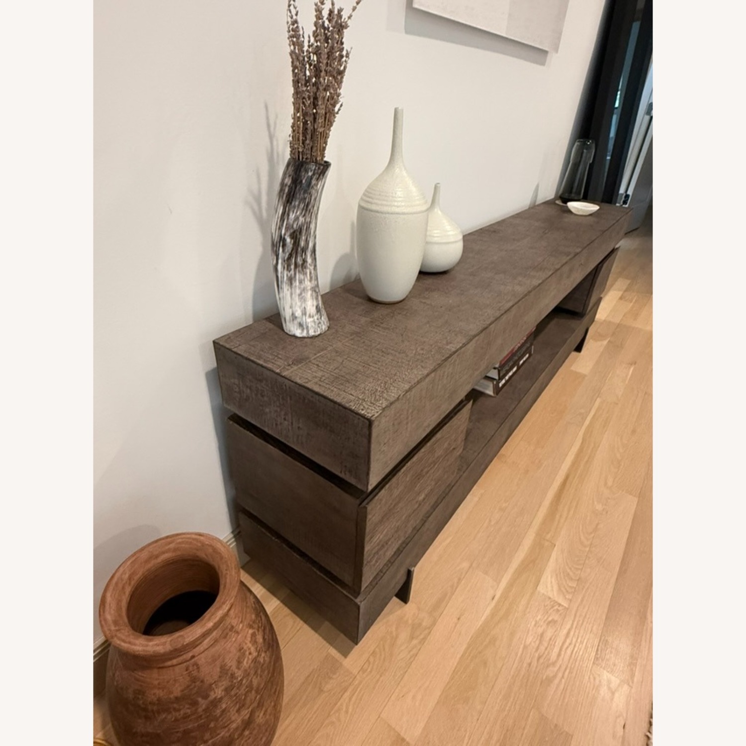 Restoration Hardware Light Gray Wood Sideboard - image-4