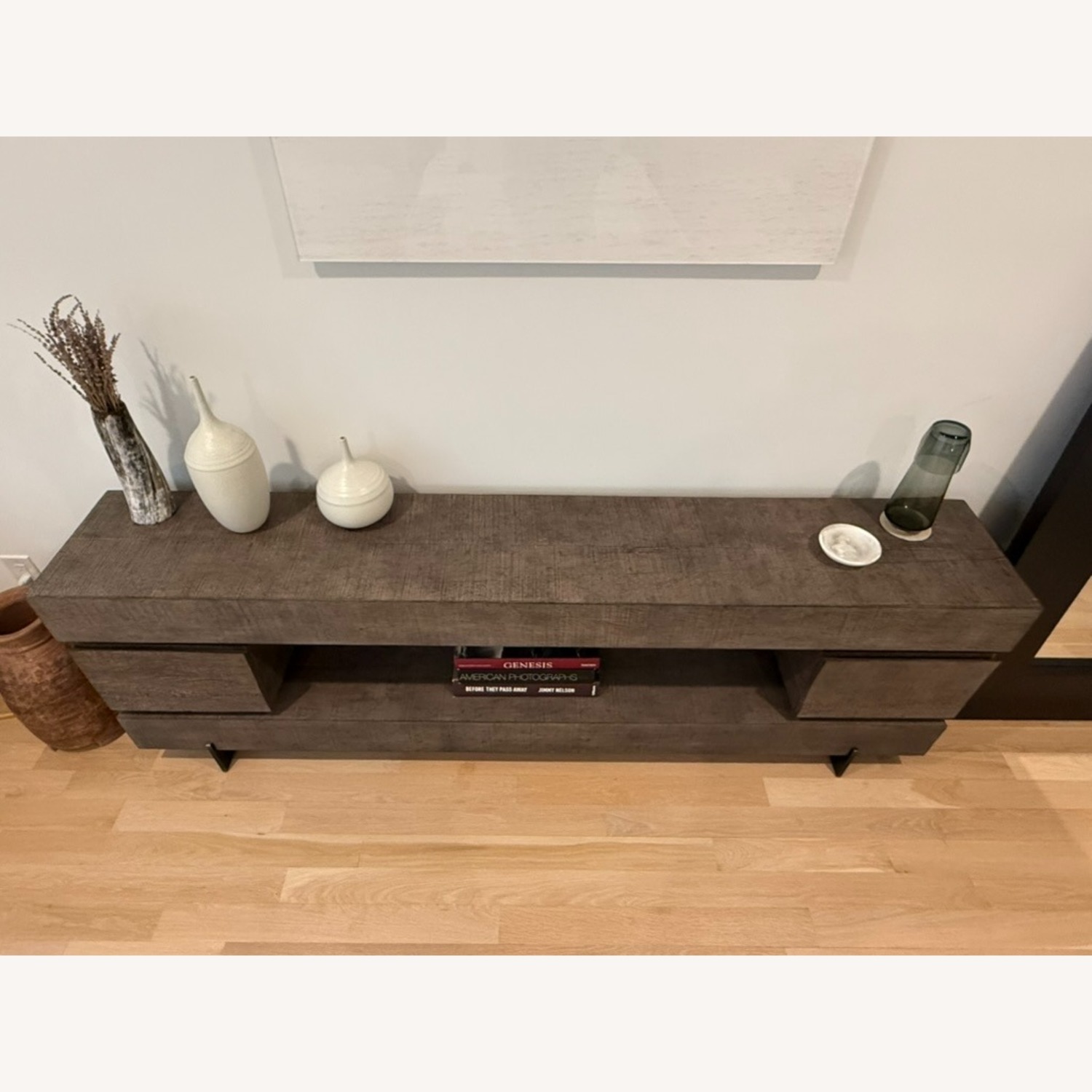 Restoration Hardware Light Gray Wood Sideboard - image-3