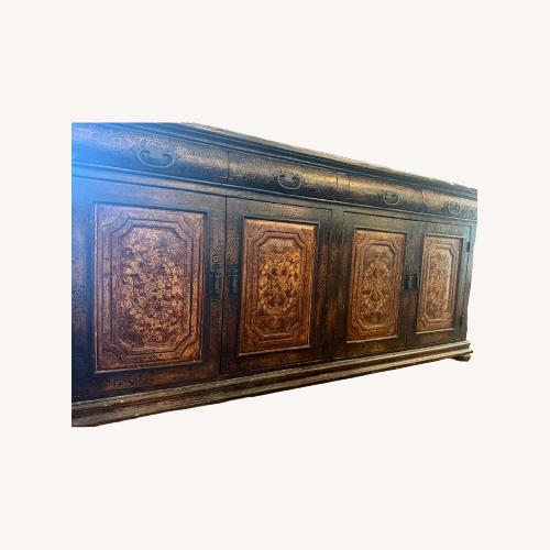 Used Massive Credenza Dark Brown Sideboard Console for sale on AptDeco