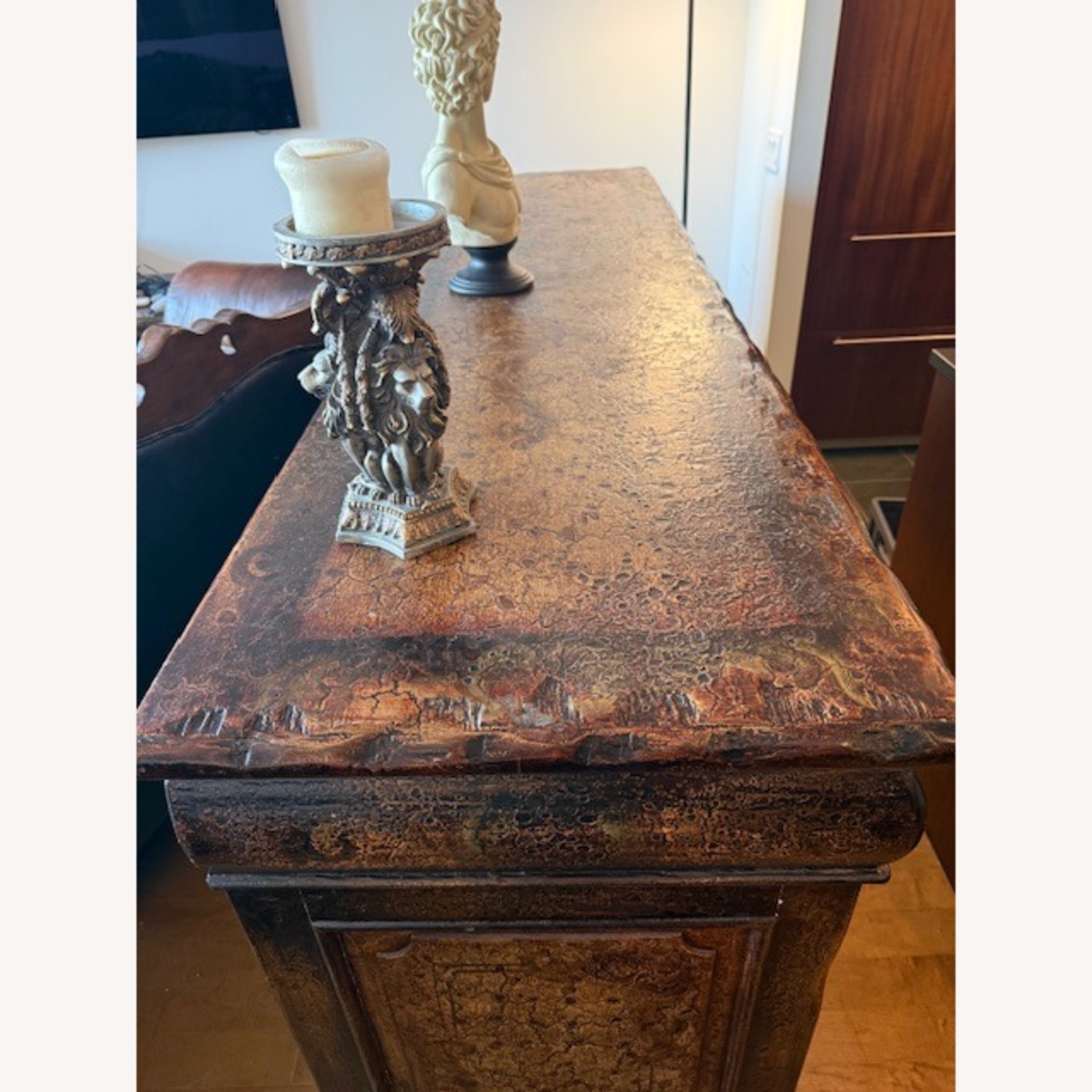 Massive Credenza Dark Brown Sideboard Console - image-5