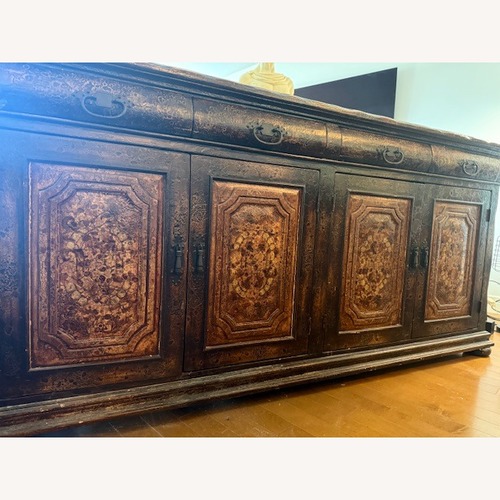Used Massive Credenza Dark Brown Sideboard Console for sale on AptDeco