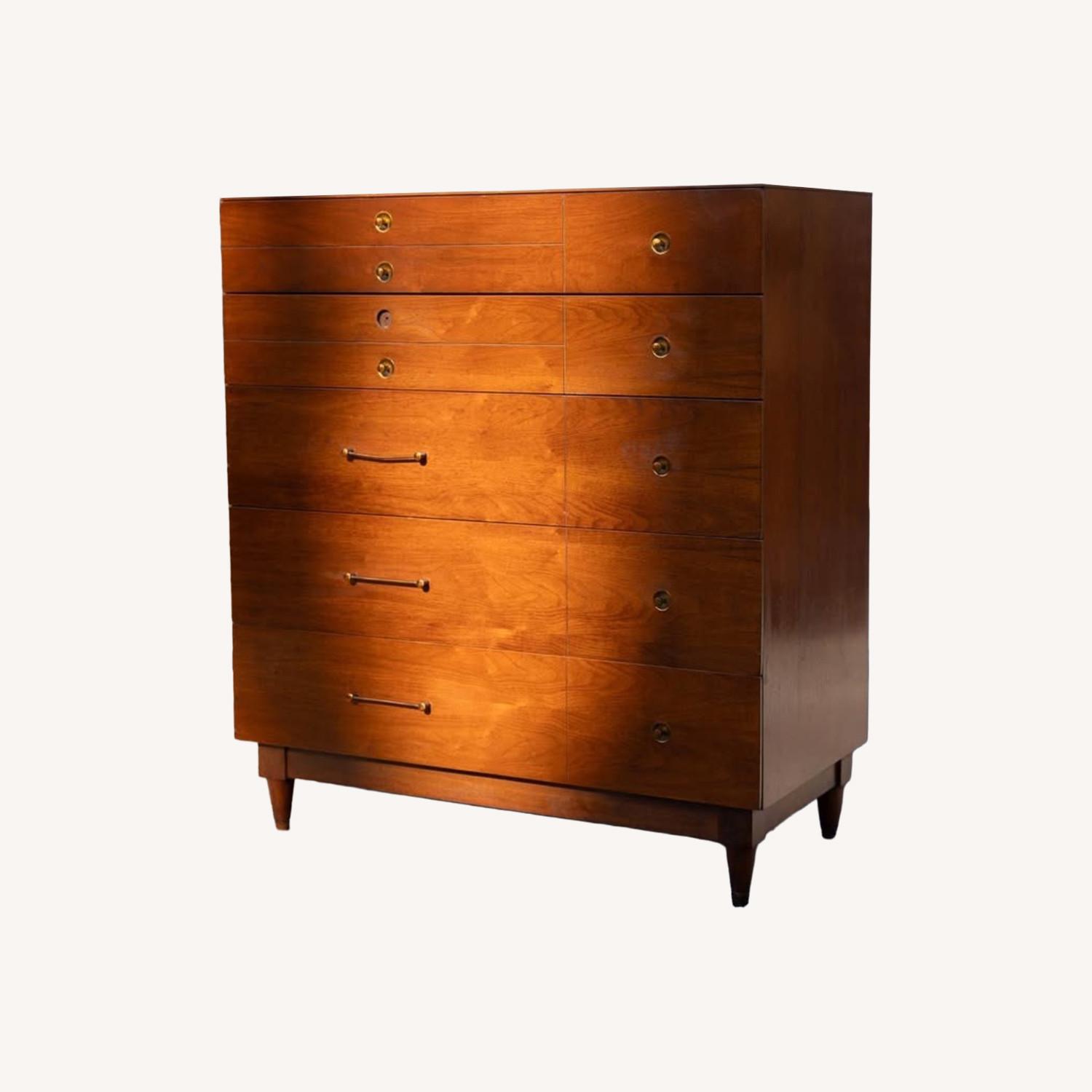 Vintage/Antique Dark Brown Wood Dresser - image-0