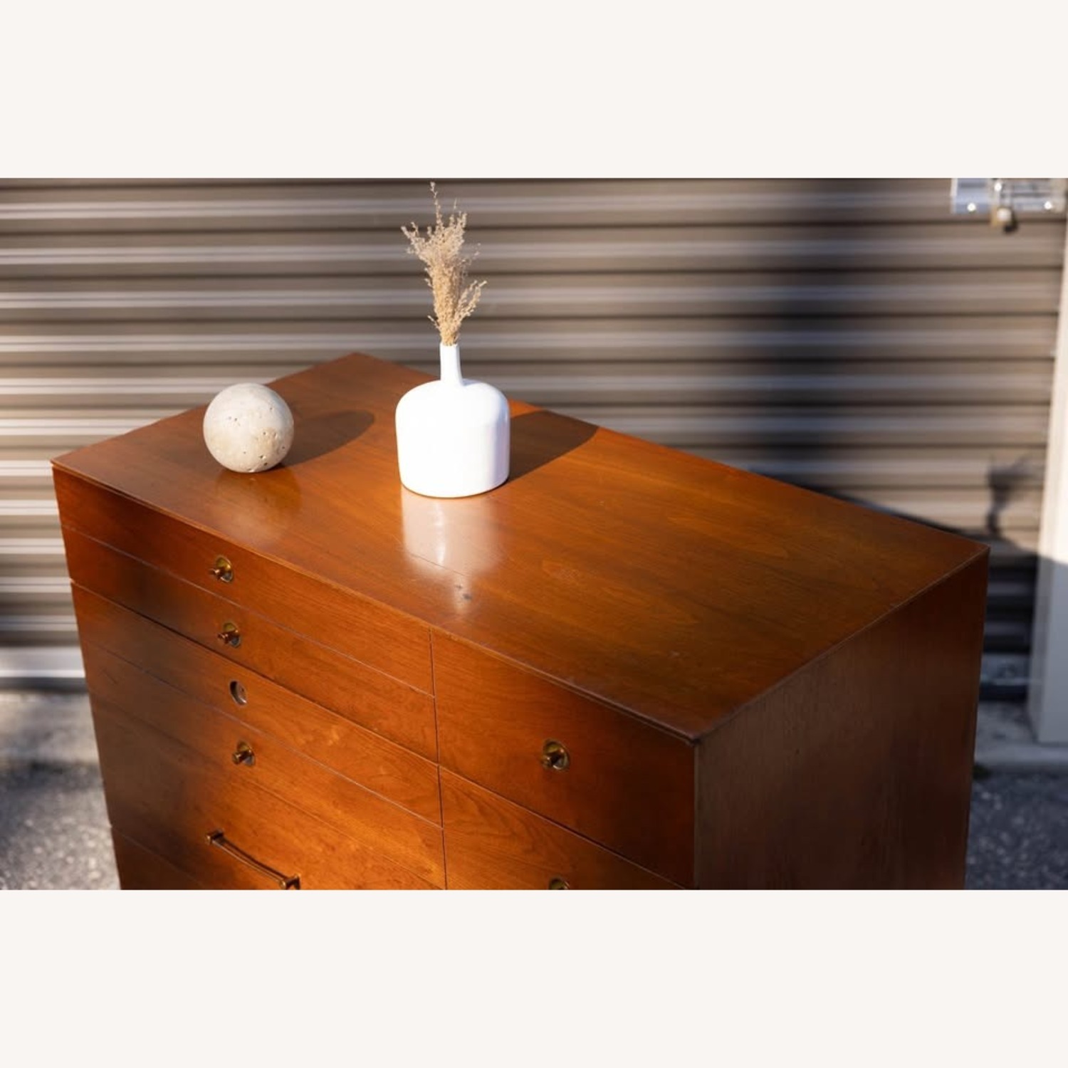 Vintage/Antique Dark Brown Wood Dresser - image-3