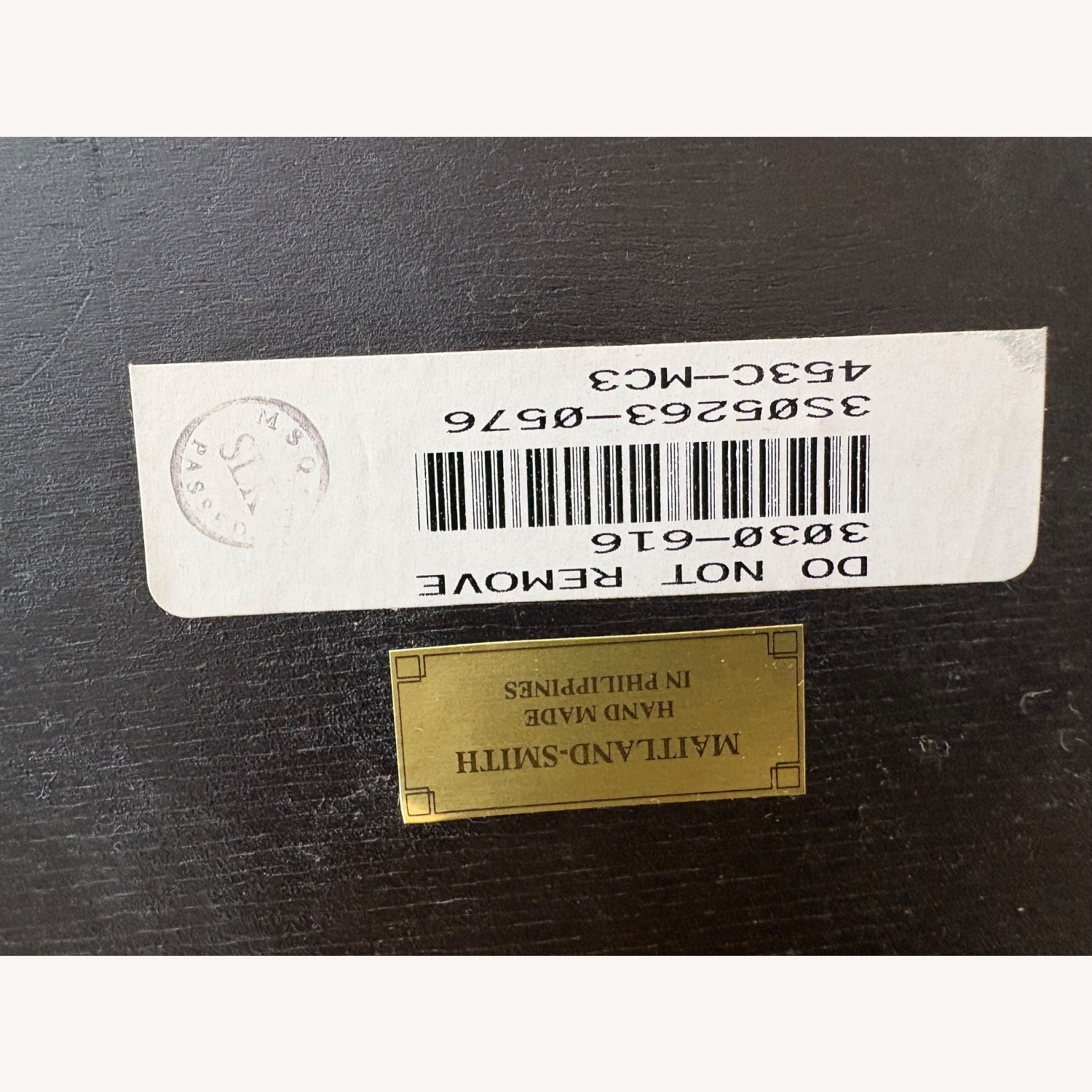 Maitland-Smith Regency Dark Brown Wood Side Table - image-3