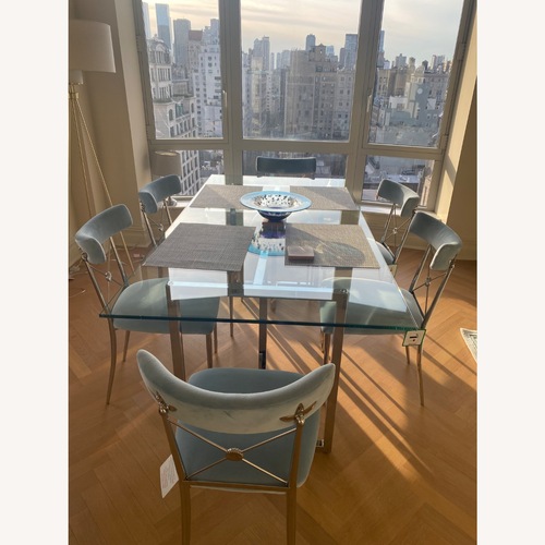 Used CB2 Silverado Glass Dining Table for sale on AptDeco