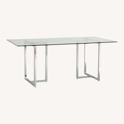 Used CB2 Silverado Glass Dining Table for sale on AptDeco