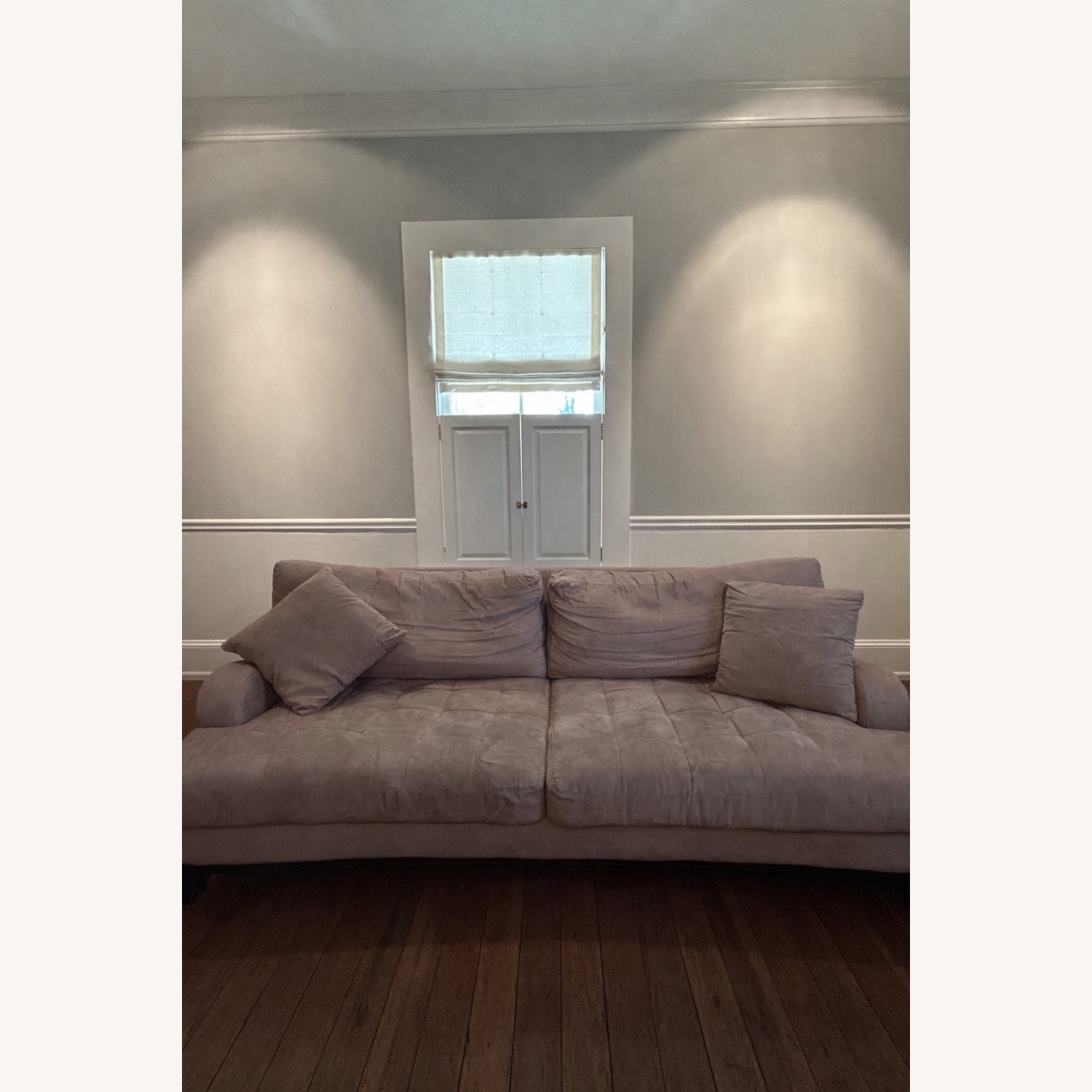 Macy's Natural Microsuede 3+ Seater Sofa - image-3