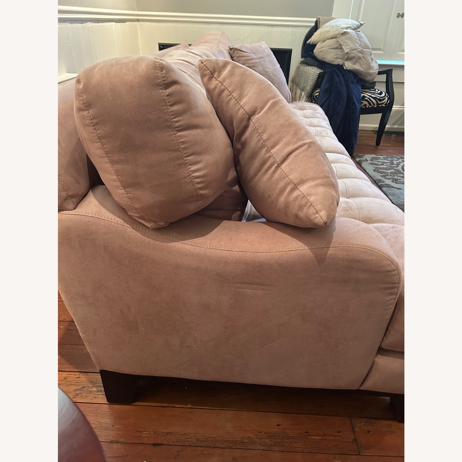 Macy's Natural Microsuede 3+ Seater Sofa - image-4