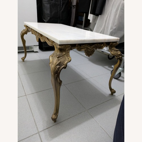 Used Marble Rectangular Coffee Table for sale on AptDeco