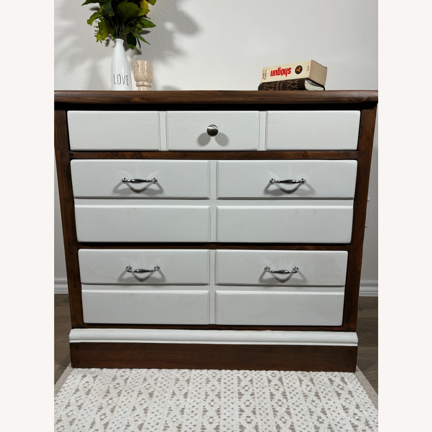 Vintage/Antique White Wood Dresser - image-2